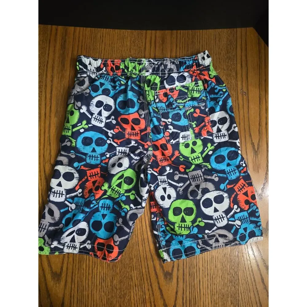Place Est. 1989 Boys L 10/12 Skull Swim Trunks